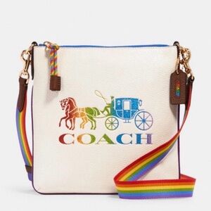 Coach Jes Slim Crossbody pride Rainbow Carriage